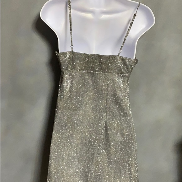 BEAUTIFUL Silver sparkly tank mini party dress - Picture 5 of 12